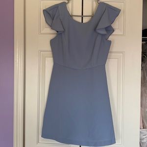 BCBGENERATION size 2 blue dress with ruffle sleeve